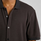 Shirt Falkvik Waffle Phantom Black