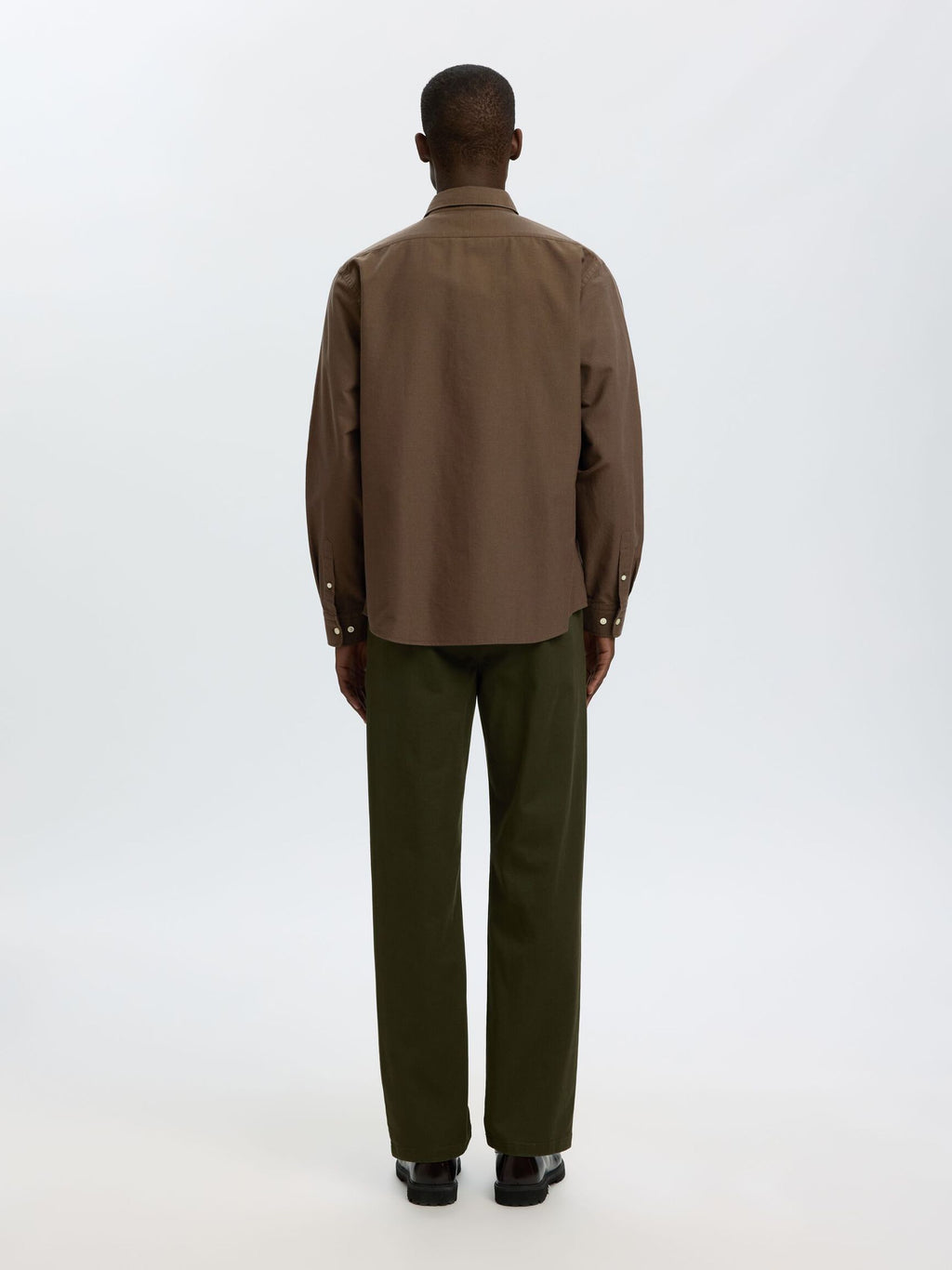 SLMCOLE-RICK OX REG LS SHIRT - BROWN