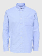 SLMCOLE-RICK OX REG LS SHIRT – BLUE