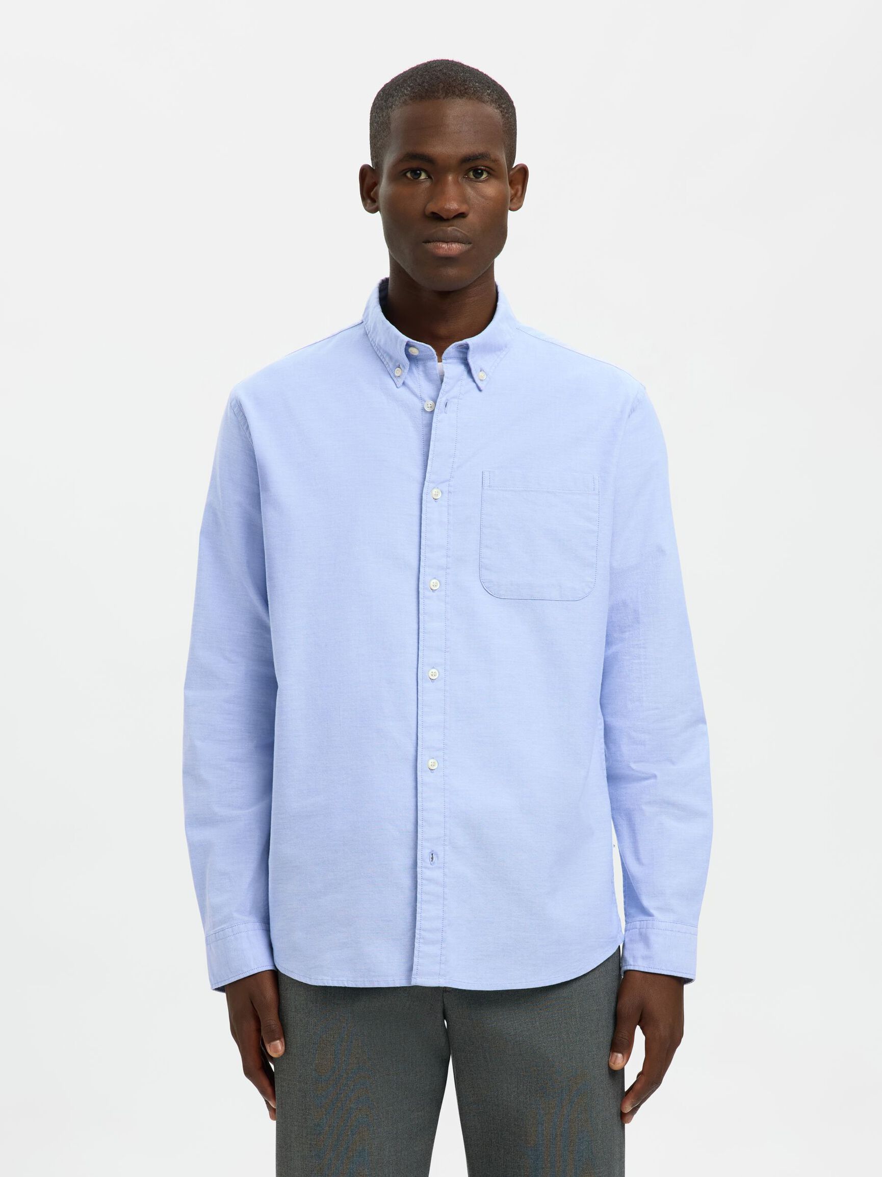 SLMCOLE-RICK OX REG LS SHIRT – BLUE