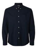 SLMCOLE-RICK OX REG LS SHIRT – Navy