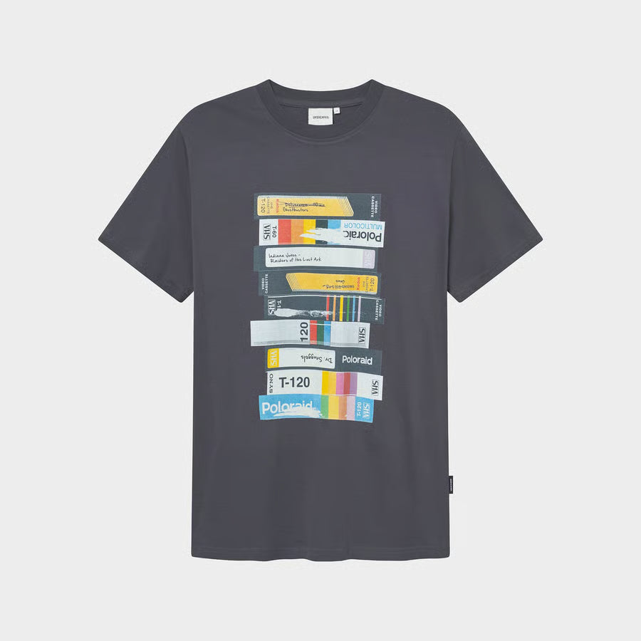 T-shirt Stockholm Video Retro Charcoal