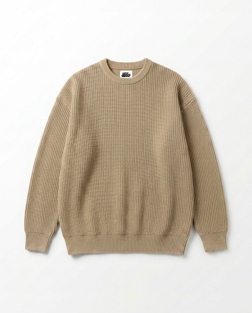 Cotton Knit Sweater – Khaki