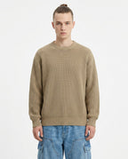 Cotton Knit Sweater – Khaki
