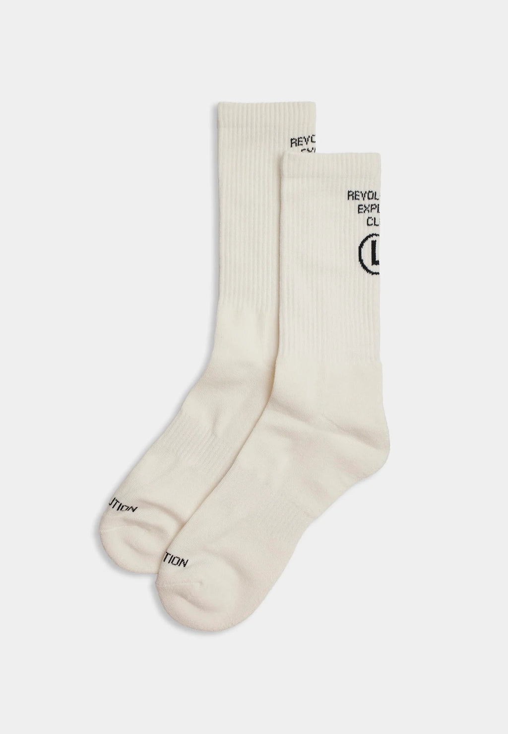 Jaquard Crew Sock / 8909 - White