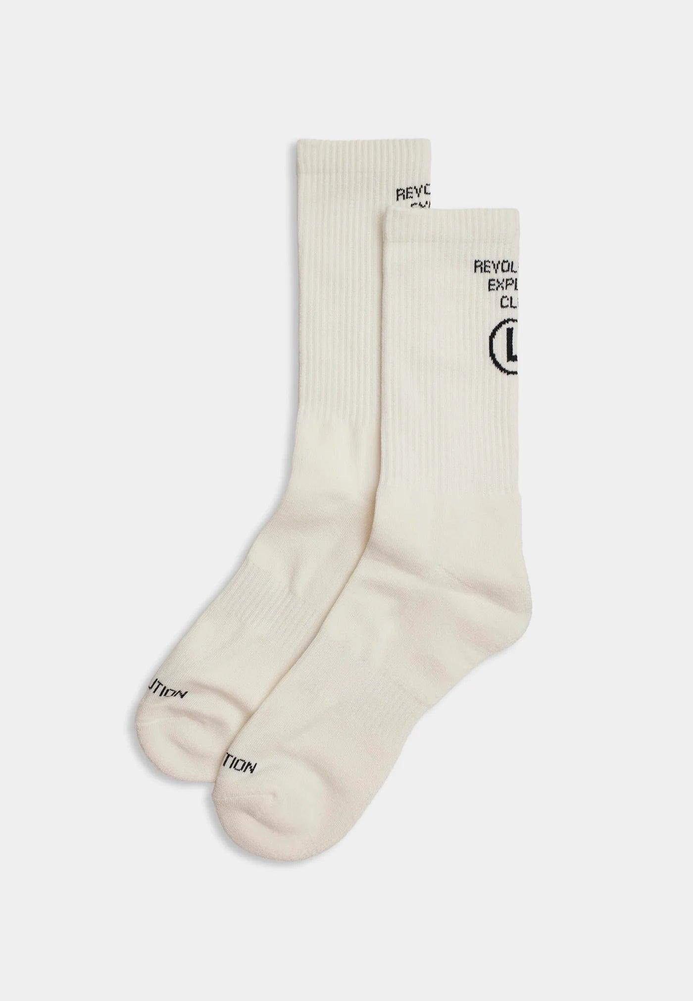 Jaquard Crew Sock / 8909 - White