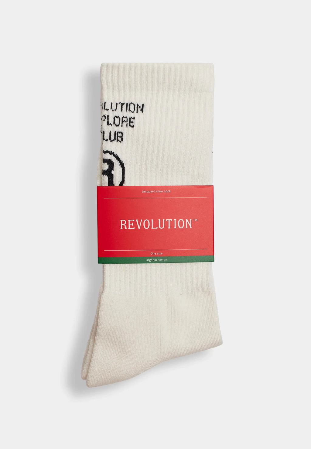 Jaquard Crew Sock / 8909 - White