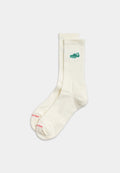 Jaquard Crew Sock / 8925 CRO - White