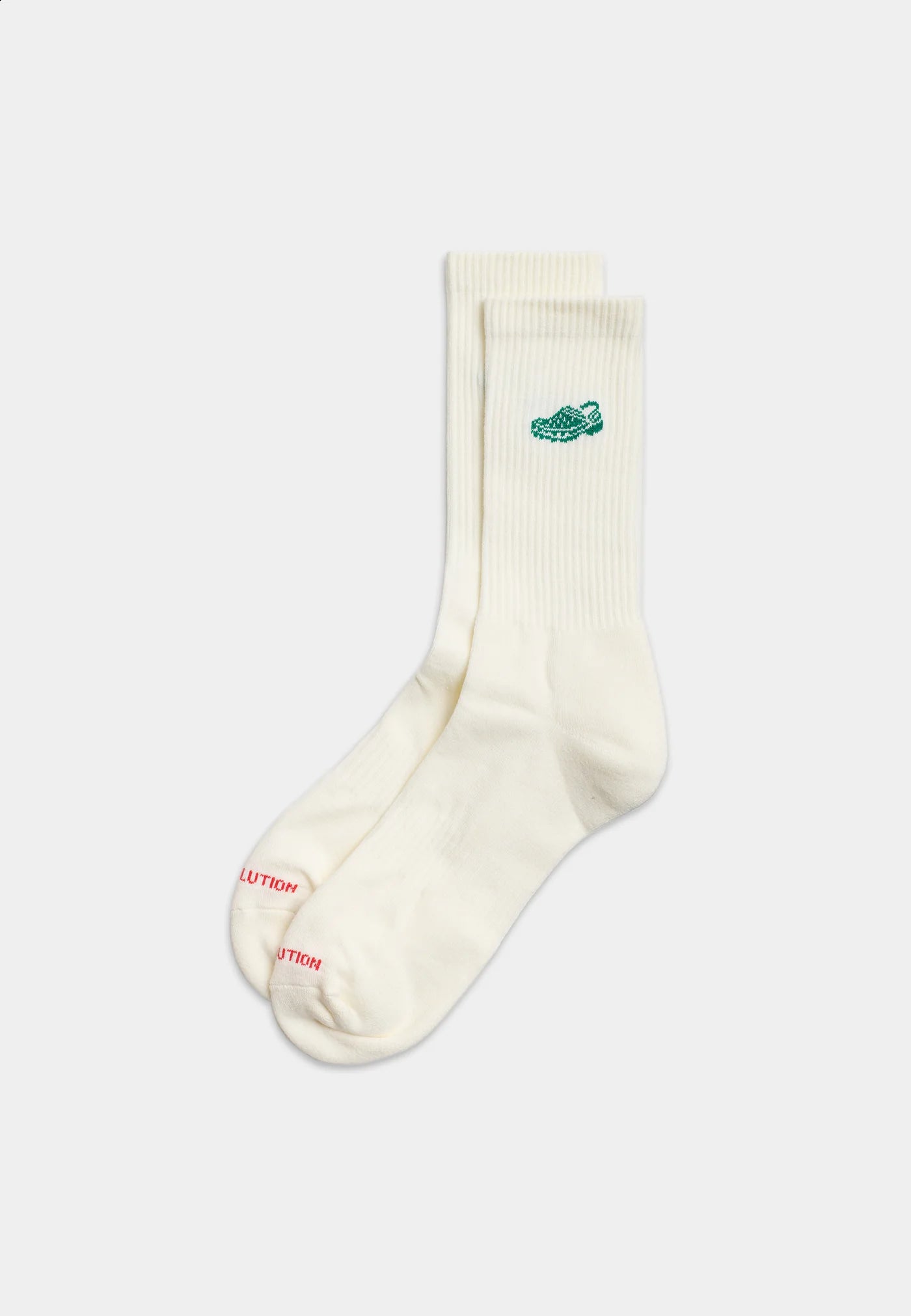 Jaquard Crew Sock / 8925 CRO - White