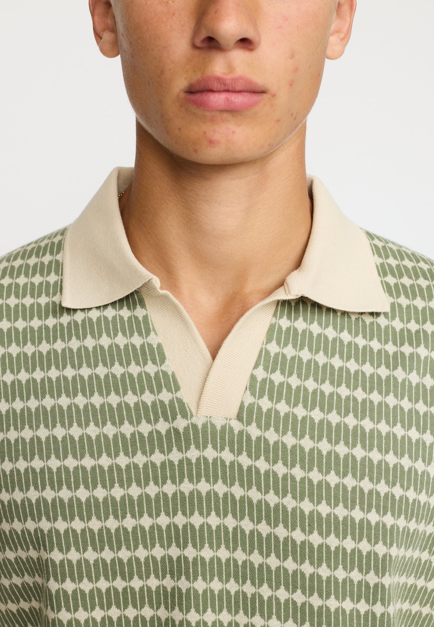 Jaquard Polo Shirt / 3230 - Lightgreen