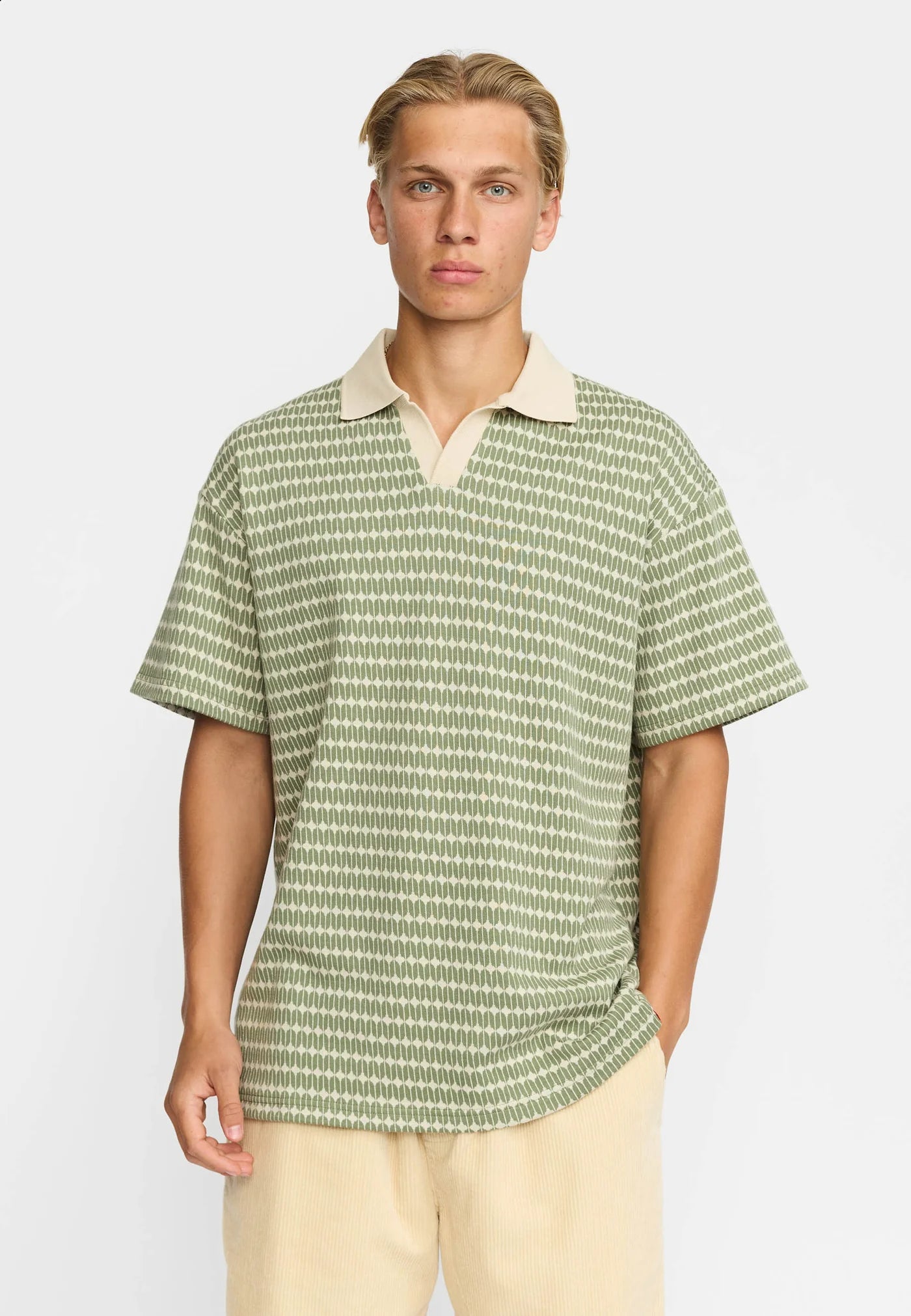 Jaquard Polo Shirt / 3230 - Lightgreen