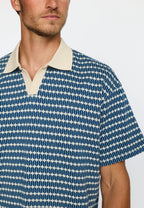 Jaquard Polo Shirt / 3230 - Navy