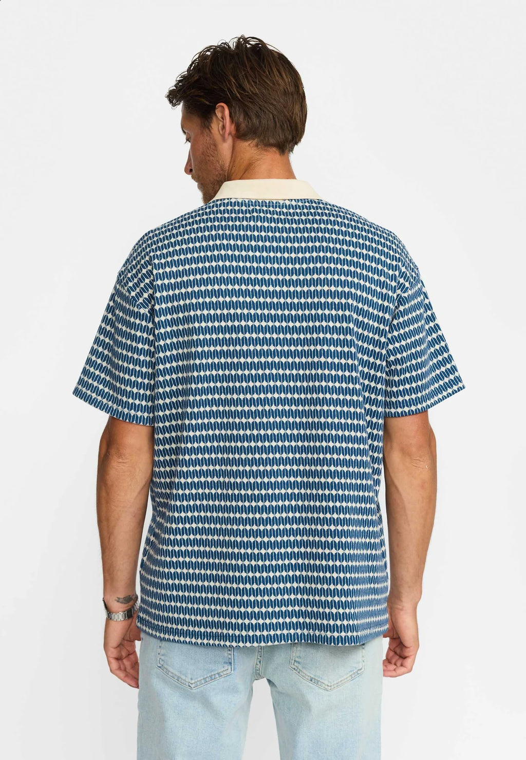 Jaquard Polo Shirt / 3230 - Navy