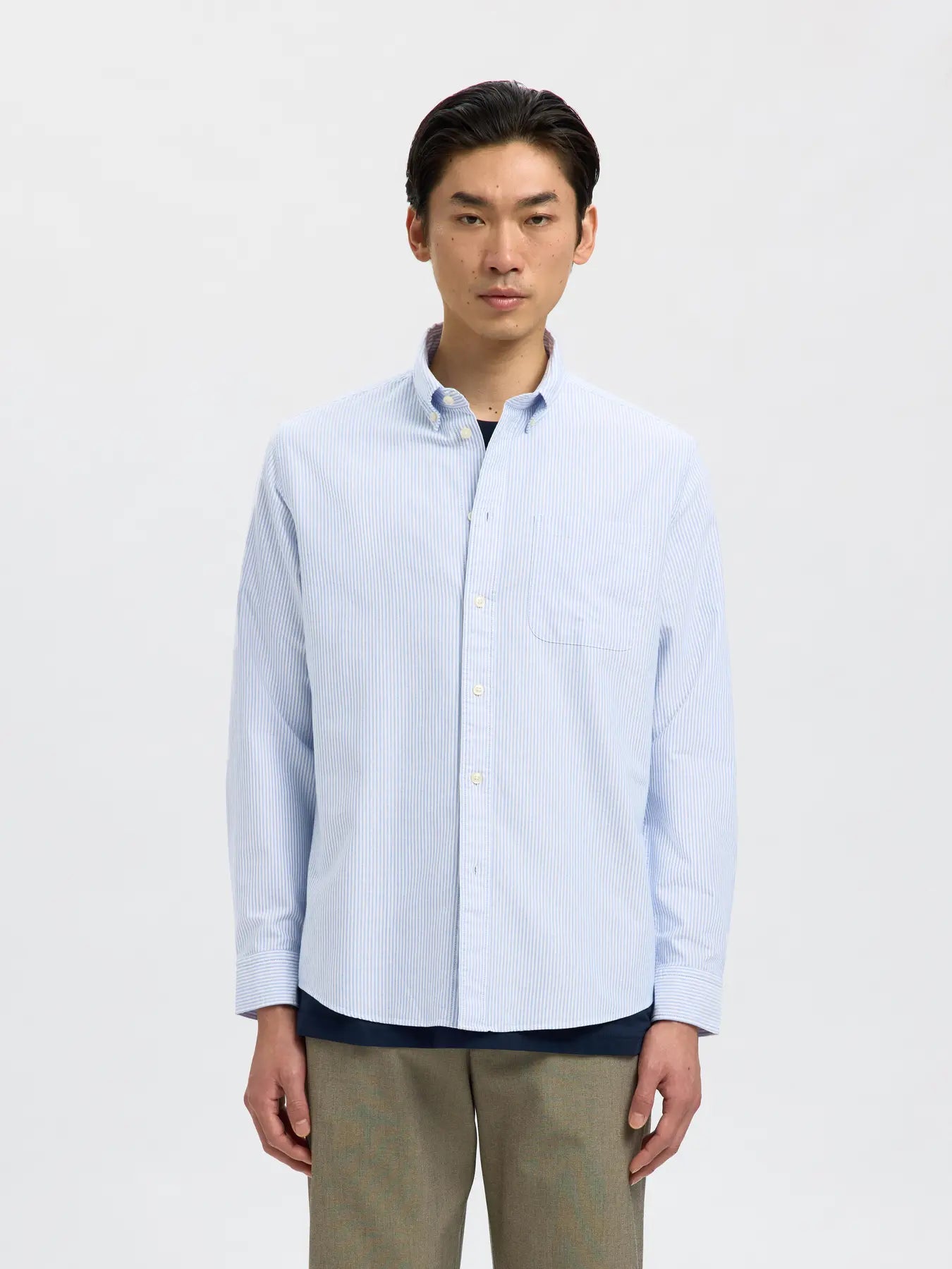 SLMCOLE-RICK OX REG LS SHIRT – Striped