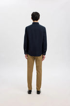 SLMCOLE-RICK OX REG LS SHIRT – Navy