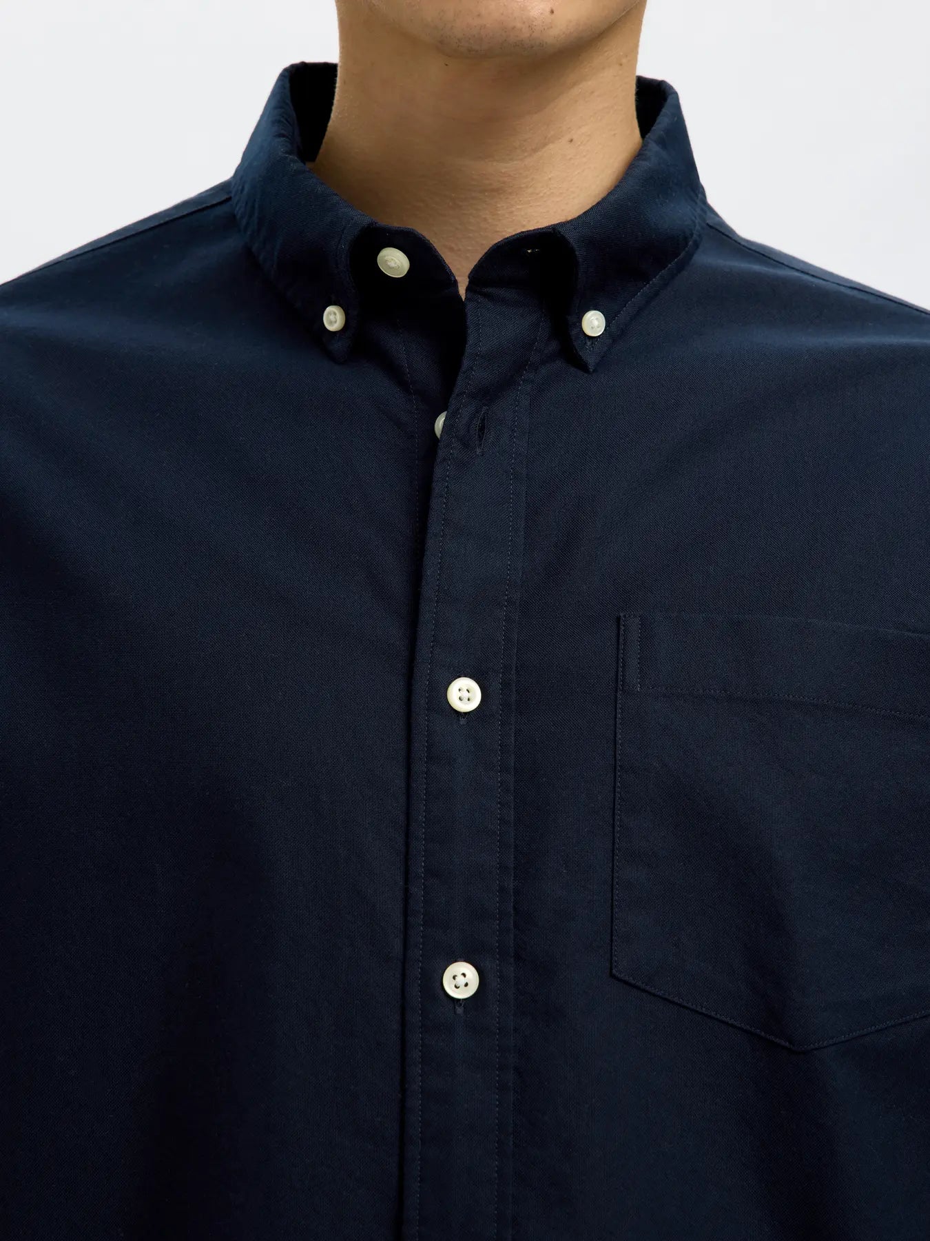 SLMCOLE-RICK OX REG LS SHIRT – Navy