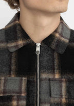 Lined Overshirt W Zipper / 3958 - Black