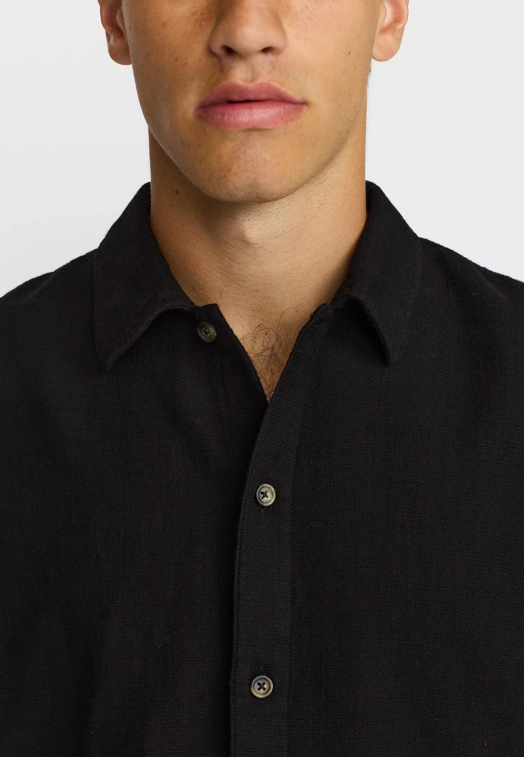 Oversize Short-sleeved Shirt / 3153 - Black