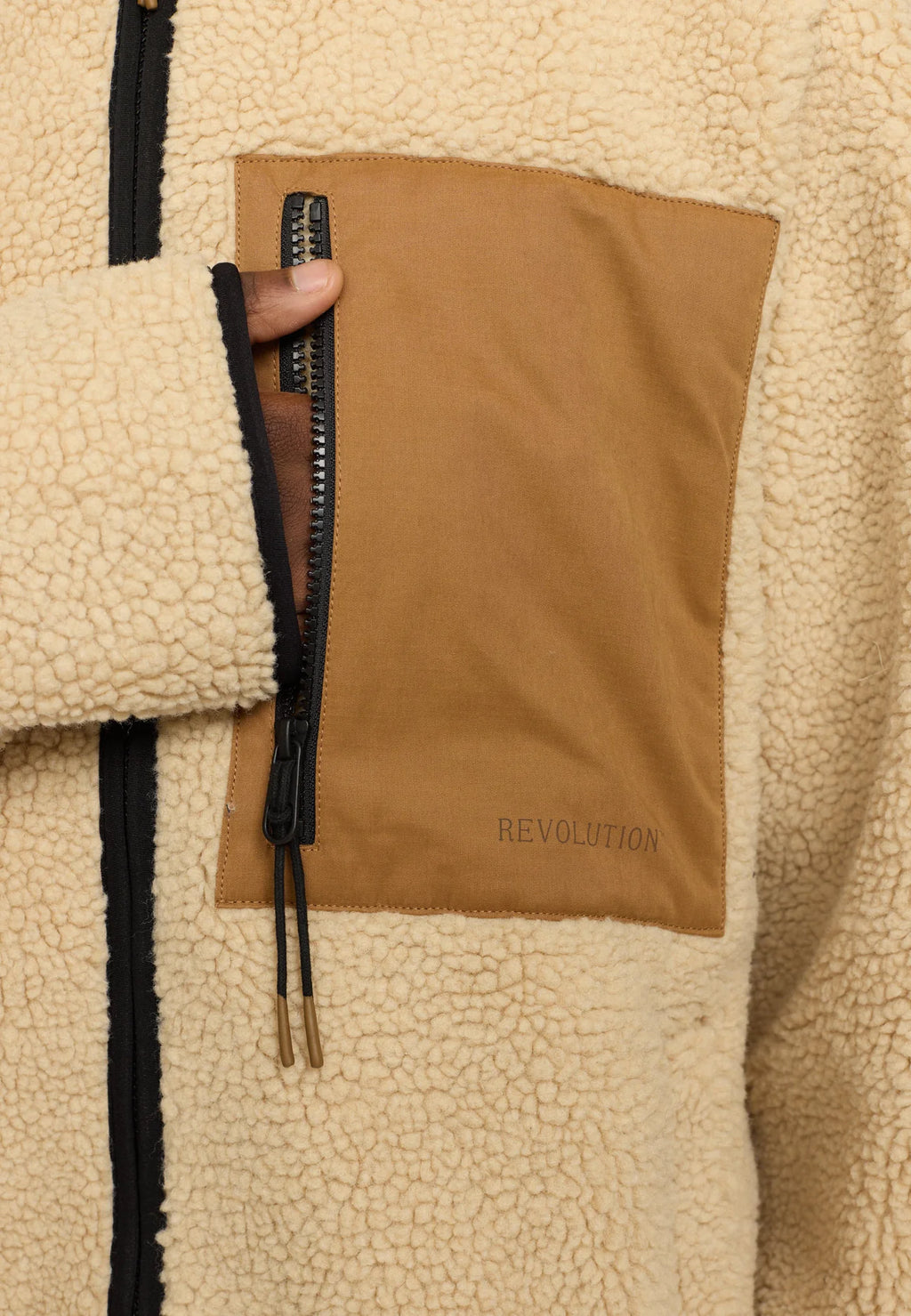 Pocket Teddy Jacket – Beige