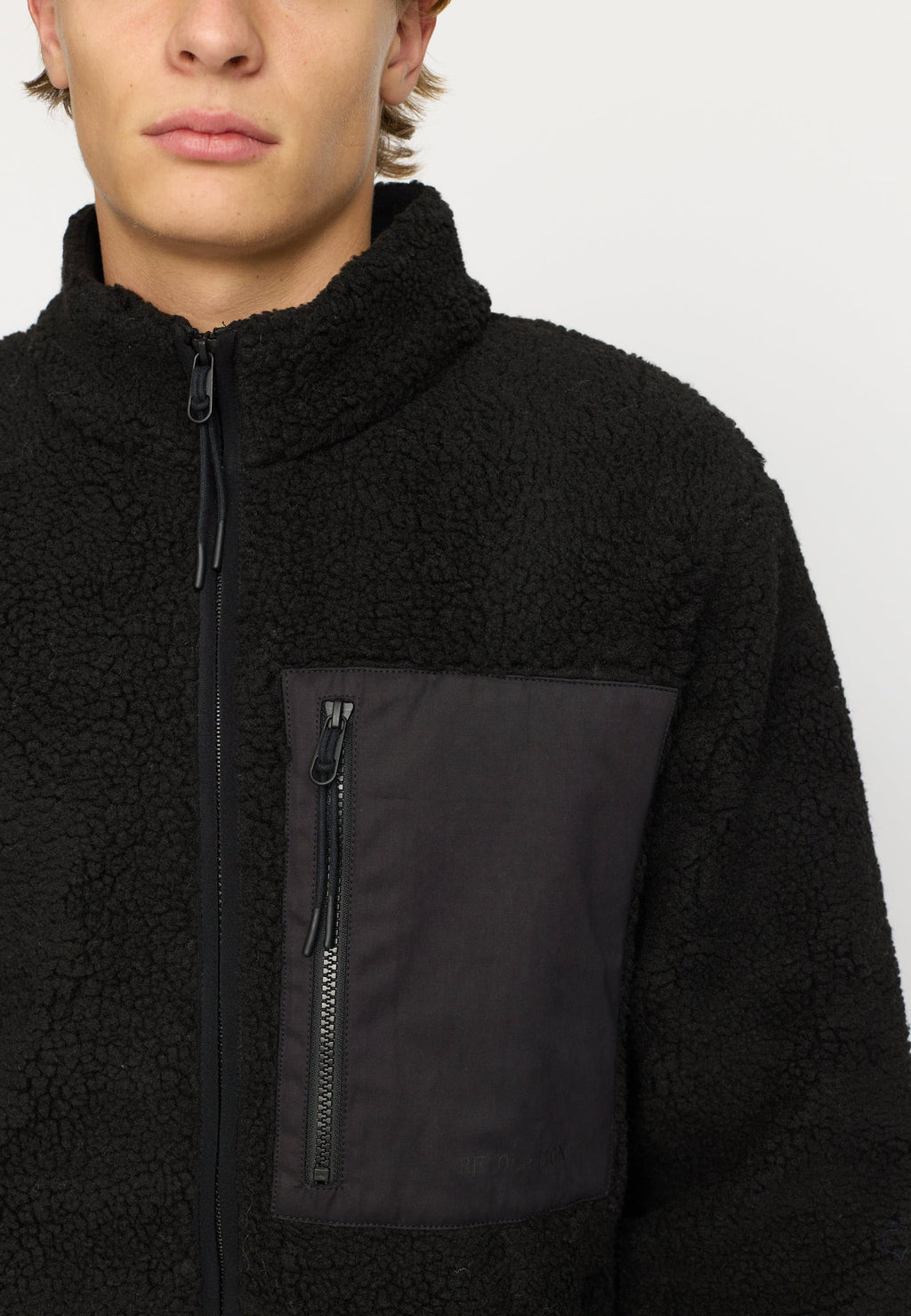 Pocket Teddy Jacket – Black