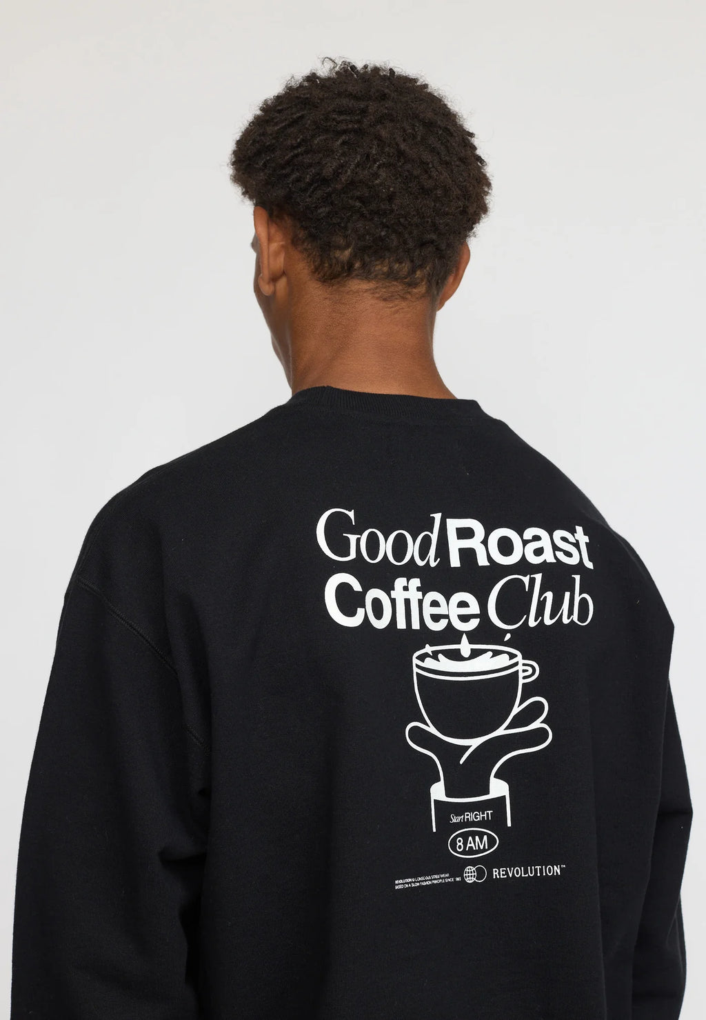 Printed Crewneck – Coffee