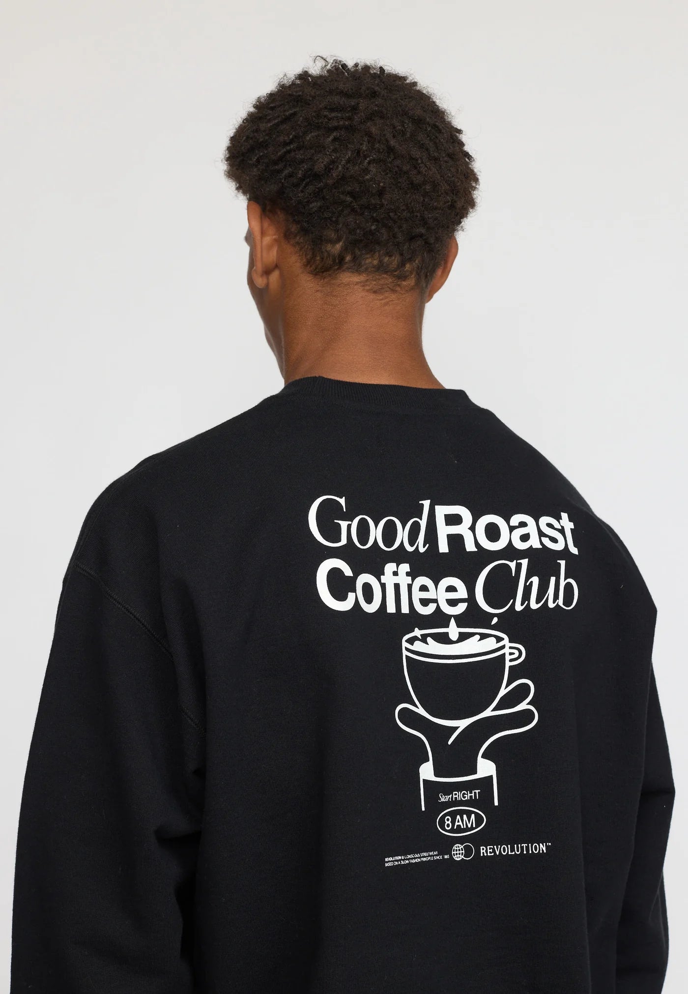Printed Crewneck – Coffee