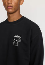 Printed Crewneck – Coffee
