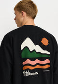 Printed Crewneck / 2812 TER - Black-melange