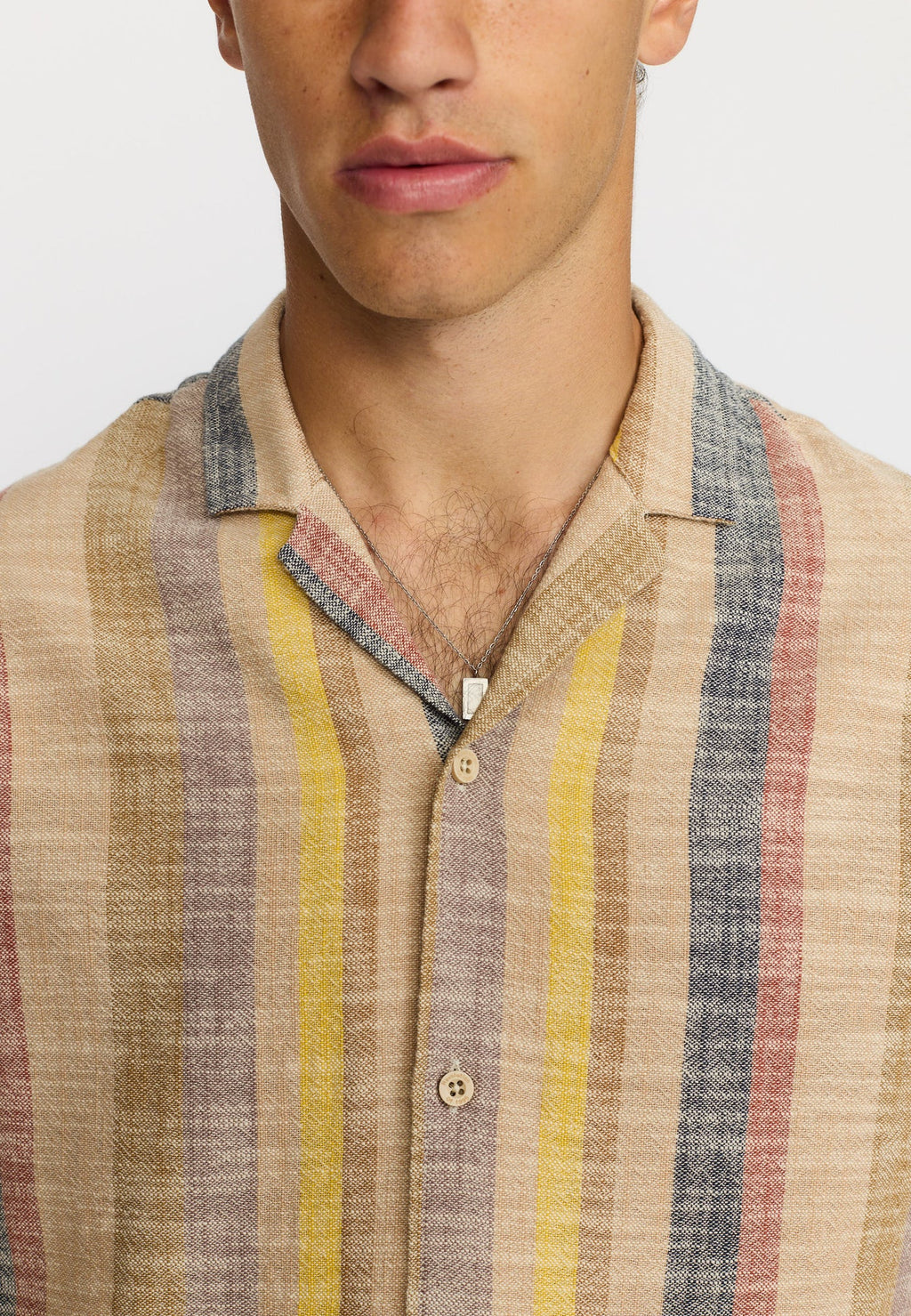 Short-sleeved Cuban Shirt / 3918 - Brown
