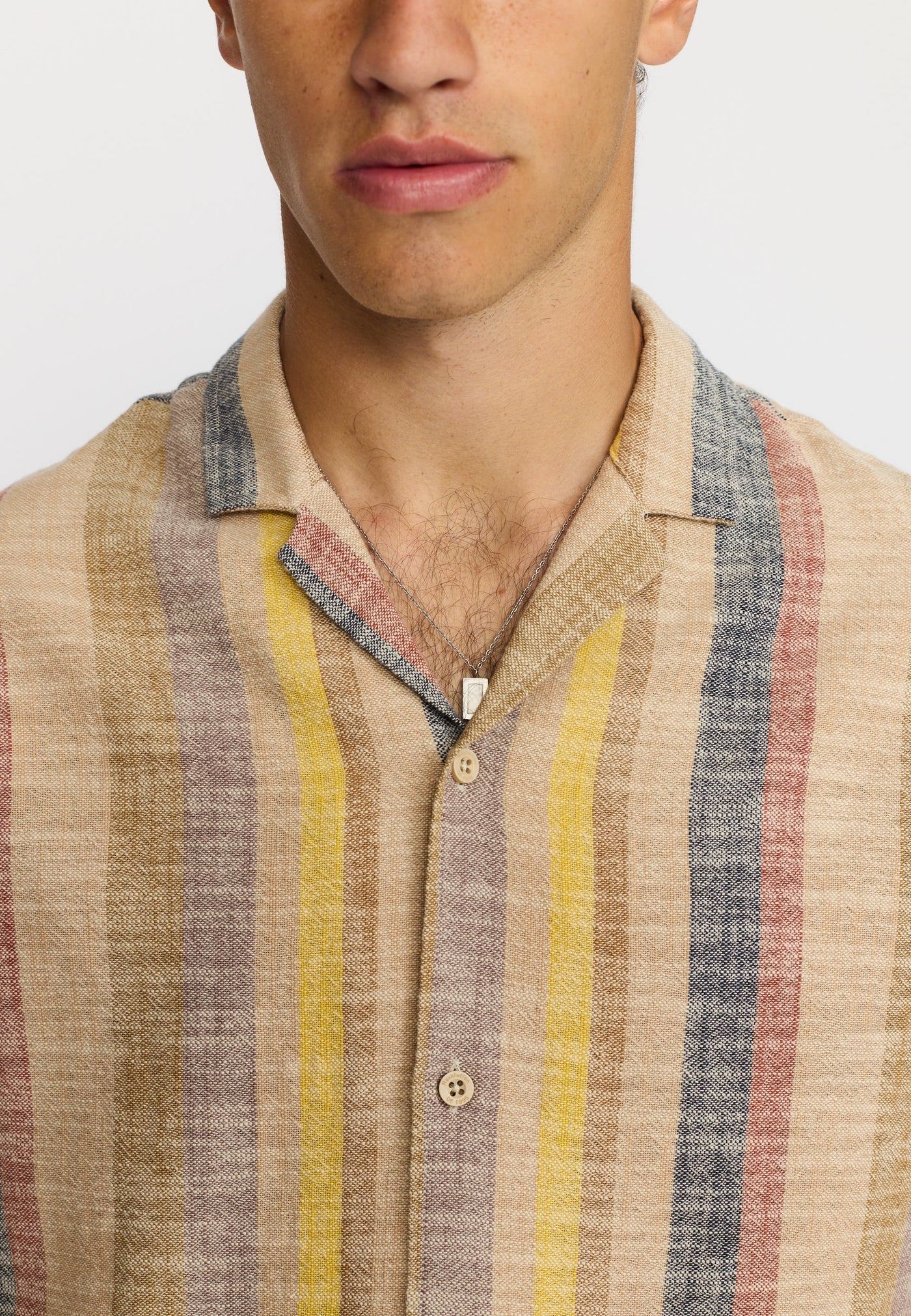 Short-sleeved Cuban Shirt / 3918 - Brown