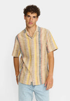 Short-sleeved Cuban Shirt / 3918 - Brown