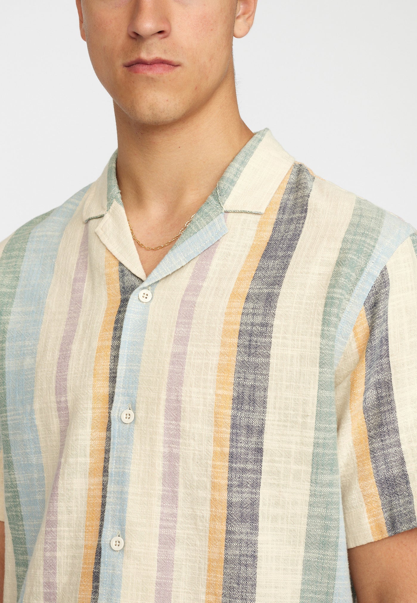 Short-sleeved Cuban Shirt / 3918 - Dustgreen
