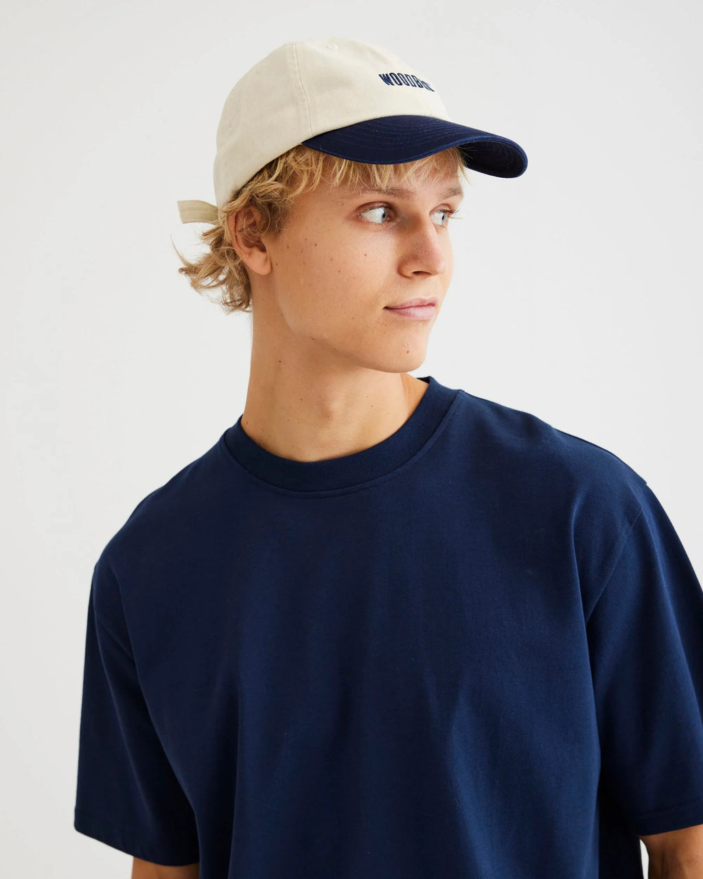 Core Twill Cap – Vit/blå