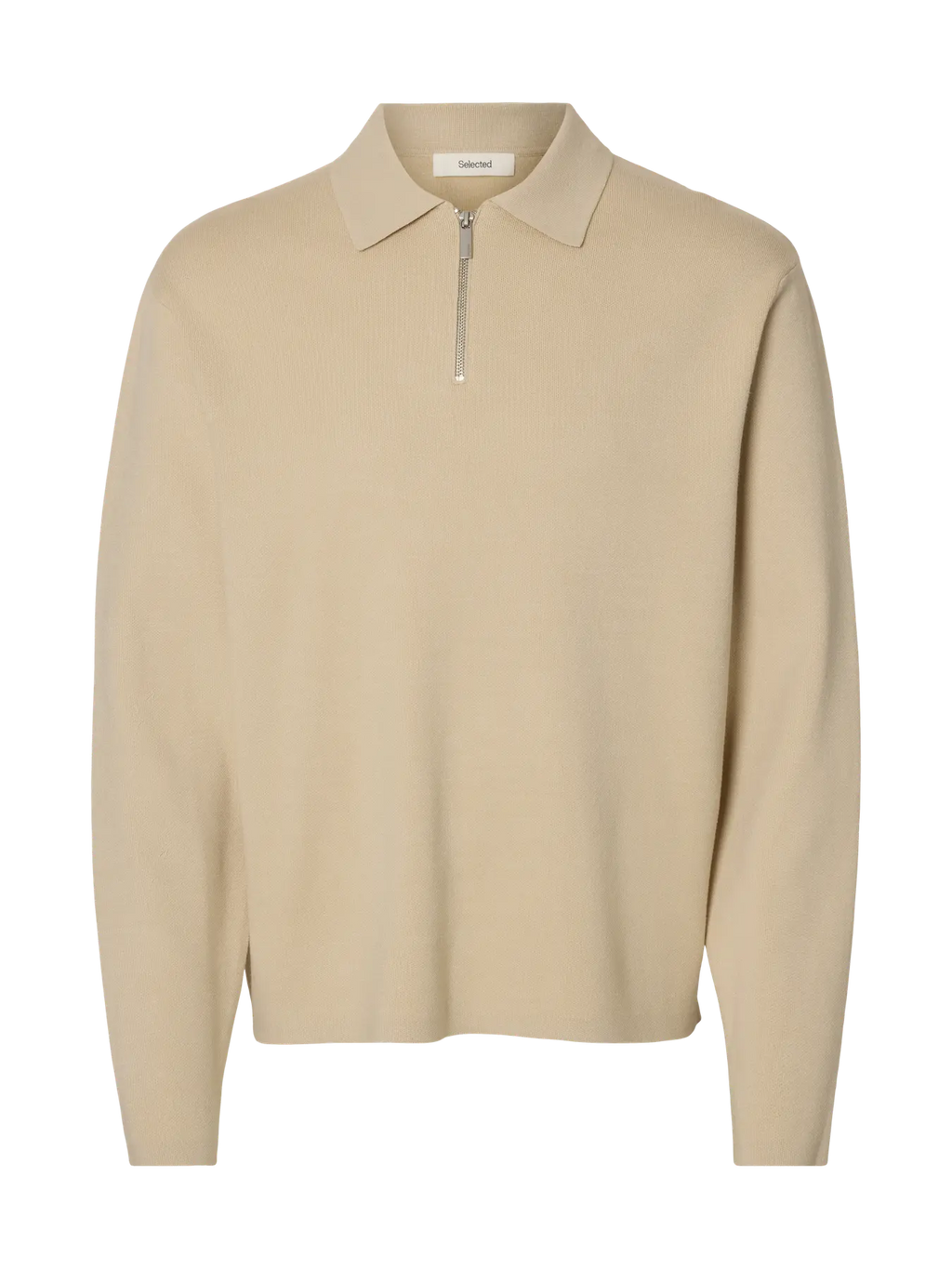 SLMTELLER FN HALF ZIP POLO – BEIGE