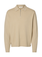 SLMTELLER FN HALF ZIP POLO – BEIGE