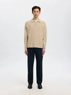 SLMTELLER FN HALF ZIP POLO – BEIGE