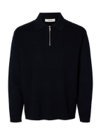 SLMTELLER FN HALF ZIP POLO – BLACK