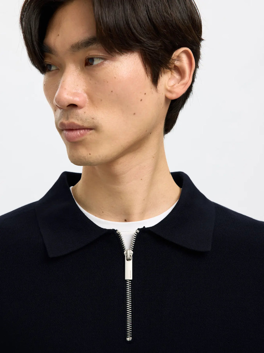 SLMTELLER FN HALF ZIP POLO – BLACK